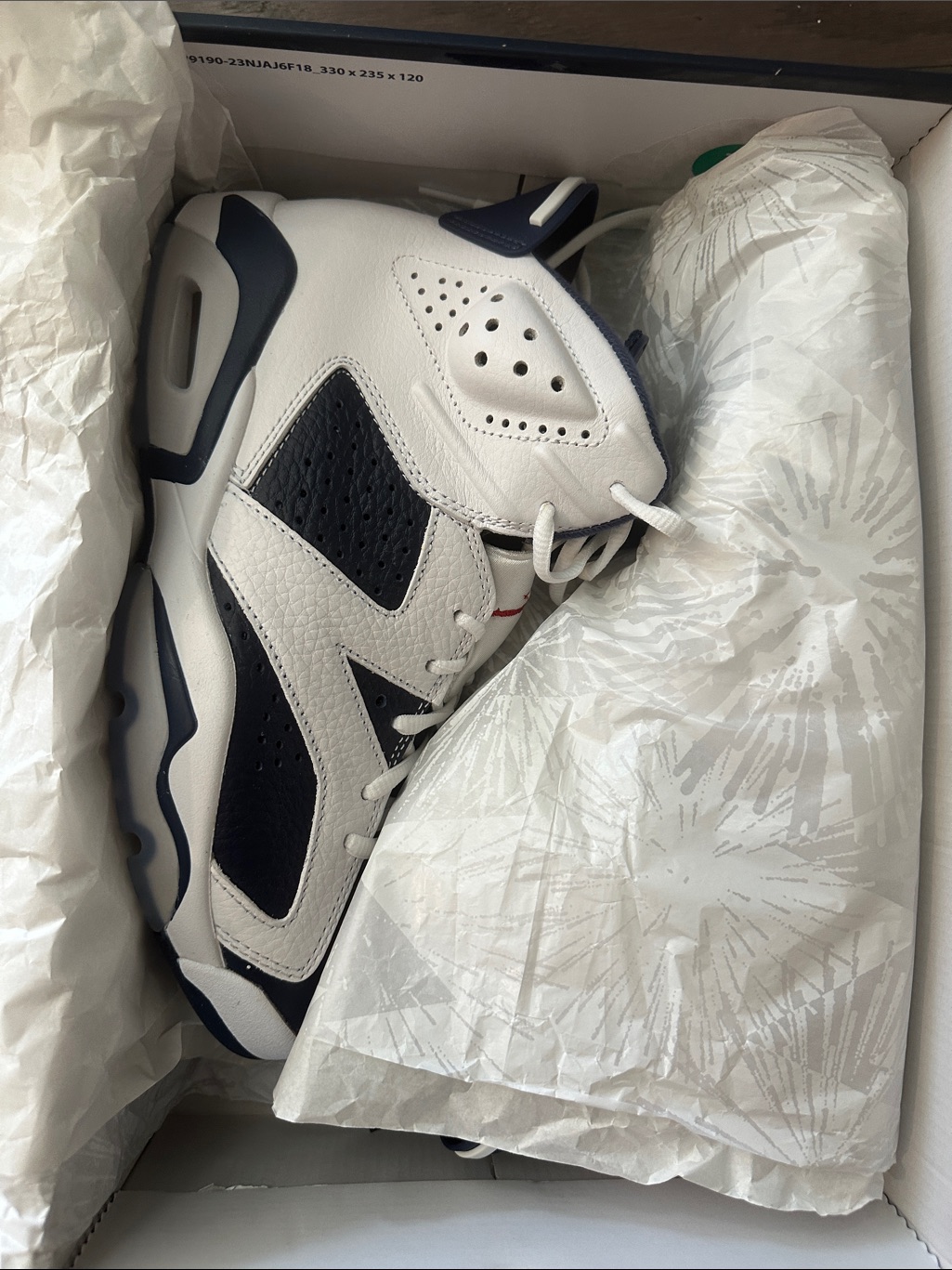 Jordan White And Navy Retro Basketball Sneakers! Brand New!
